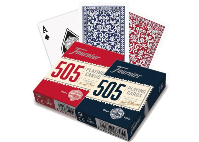 Карты игральные Fournier 505 Standard Index (red, blue)