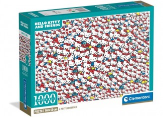 Пазл Impossible: Хеллоу Китти и друзья (Impossible Hello Kitty and Friends Puzzle - 1000 pcs.), 1000 эл.