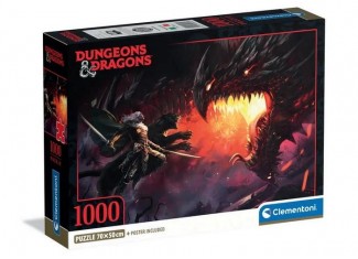 Пазл Фантастическая дуэль с драконом, Подземелья и Драконы (Dungeons&Dragons Puzzle - 1000 pcs.), 1000 эл.