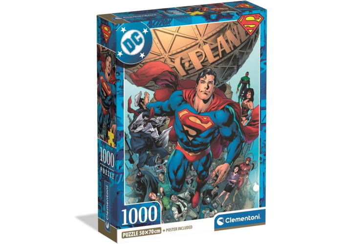 Пазл Приключения Супермена, Супермен, DC Comics (Superman DC Comics Theme Puzzle - 1000 pcs.), коллаж, 1000 эл.