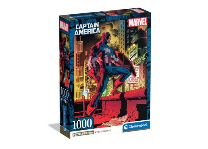 Пазл Капитан Америка, Marvel (Marvel Captain America Puzzle - 1000 pcs.), 1000 эл.