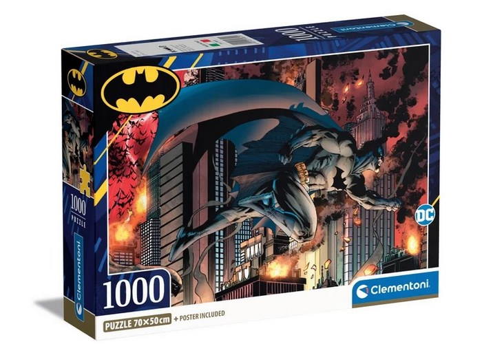 Пазл Супергерой мчится на помощь, Бэтмен, DC Comics (Batman DC Comics Puzzle - 1000 pcs.), 1000 эл.