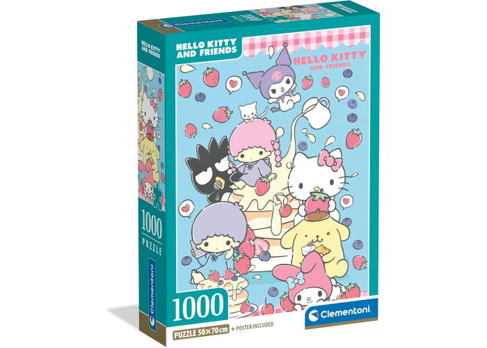 Пазл Хеллоу Китти и друзья (Hello Kitty and Friends Theme Puzzle - 1000 pcs.), 1000 эл.