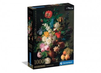 Пазл Museum Collection: Ваза с цветами, Жан-Франсуа ван Даль (Museum Collection - Bowl Of Flowers Puzzle - 1000 pcs.), 1000 эл.