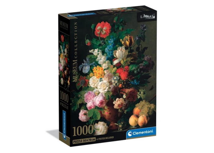 Пазл Museum Collection: Ваза с цветами, Жан-Франсуа ван Даль (Museum Collection - Bowl Of Flowers Puzzle - 1000 pcs.), 1000 эл.