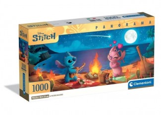Пазл История любви Стич и дама сердца, Disney (Disney Stitch&Angel Panorama Puzzle - 1000 pcs.), 1000 эл. (панорама)