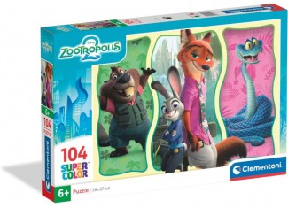 Пазл SuperСolor: Зоотрополис 2, Disney (SuperСolor - Disney Zootropolis 2 Puzzle - 104 pcs.), 104 эл. 