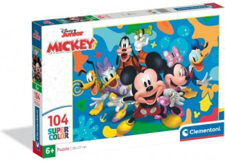 Пазл SuperСolor: Микки Маус и друзья, Disney (SuperСolor - Disney Mickey and Friends World Puzzle - 104 pcs.), 104 эл. 