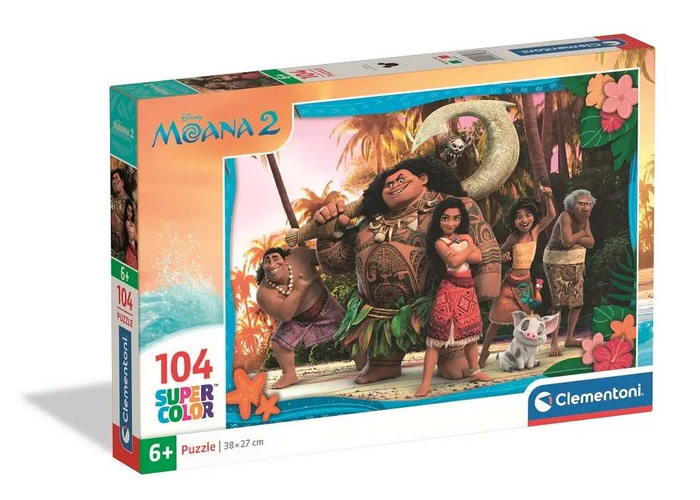 Пазл SuperСolor: Моана и друзья, Disney (SuperСolor - Disney Moana 2 Puzzle - 104 pcs.), 104 эл. 
