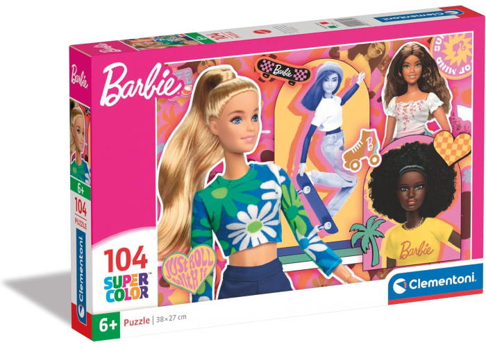 Пазл SuperСolor: Модные девушки, Барби (SuperСolor - Barbie Puzzle - 104 pcs.), 104 эл. 