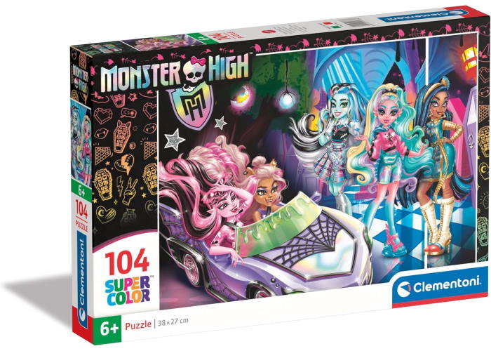 Пазл SuperСolor: Модные куклы отправляются в путешествие, Монстр Хай (SuperСolor - Monster High Puzzle - 104 pcs.), 104 эл. 