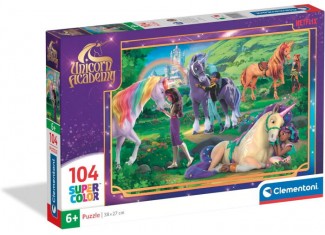 Пазл SuperСolor: Прогулка с единорогами, Академия Единорогов, Netflix (SuperСolor - Unicorn Academy Puzzle - 104 pcs.), 104 эл. 