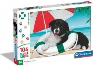 Пазл SuperСolor: Собака на солнечном пляже (SuperСolor - Sunny Beach Puzzle - 104 pcs.), 104 эл. 