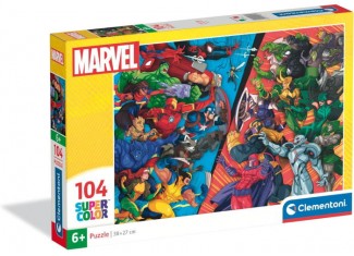 Пазл SuperСolor: Супергерои Марвел против злодеев, Marvel (SuperСolor - Marvel Superheroes and Villains Puzzle - 104 pcs.), 104 эл. 