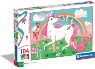 Пазл SuperСolor: Я верю в единорогов (SuperСolor - I Believe in Unicorns Puzzle - 104 pcs.), 104 эл. 