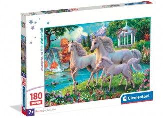 Пазл Super: Единороги у водопада (Super - Unicorns at the Waterfall Puzzle - 180 pcs.), 180 эл. 