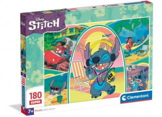 Пазл Super: Компания Стича, Стич, Disney (Super - Disney Stitch Puzzle - 180 pcs.), коллаж, 180 эл. 