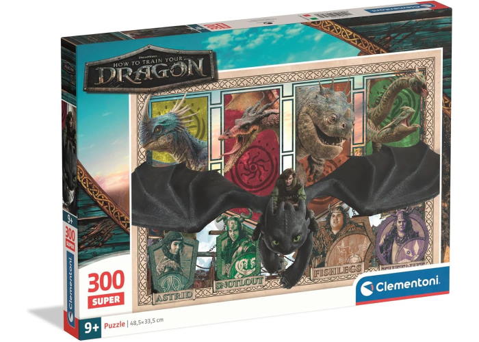 Пазл Super: Як приборкати дракона, DreamWorks (Super - How to Train your Dragon Puzzle - 300 pcs.), колаж, 300 ел.