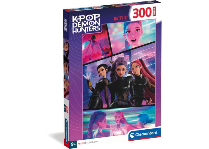 Пазл Super: Головні героїні мультфільму K-Pop Мисливці на демонів (Super - K-Рop Demon Hunters Puzzle - 300 pcs.), 300 ел.