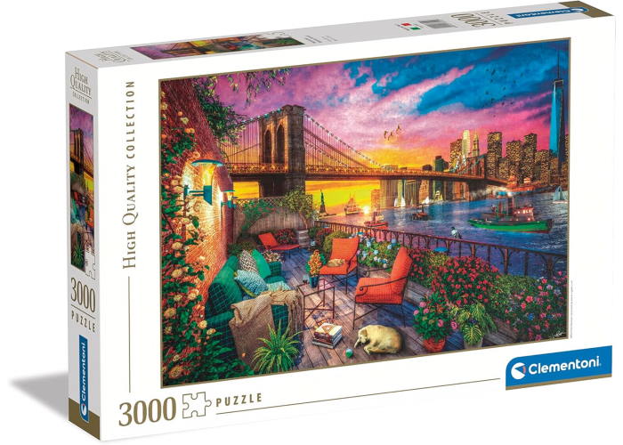 Пазл High Quality Collection: Захід сонця на балконі в Мангеттені, Нью-Йорк, США, Домінік Девісон (High Quality Collection - Landscape Manhattan Balcony Sunset Puzzle - 3000 pcs.), 3000 ел.