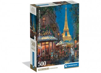 Пазл High Quality Collection: Романтический вечер в Париже, Франция (High Quality Collection - Night at the Eiffel Cafе Puzzle - 500 pcs.), 500 эл.
