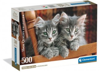 Пазл High Quality Collection: Серые котята (High Quality Collection - Kittens Puzzle - 500 pcs.), 500 эл.