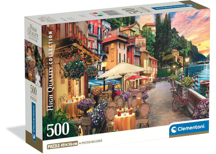 Пазл High Quality Collection: Вечерние виды на озеро Комо, Италия (High Quality Collection - Lake Como Puzzle - 500 pcs.), 500 эл.