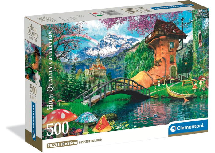 Пазл High Quality Collection: Фантастическая избушка хоббита (High Quality Collection - The Old Shoe House Puzzle - 500 pcs.), 500 эл.