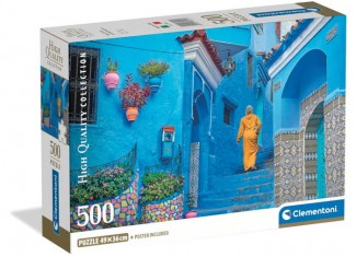 Пазл High Quality Collection: Синяя улочка, Шефшауэн, Марокко (High Quality Collection - Blue Street of Chefchaouen Puzzle - 500 pcs.), 500 эл.