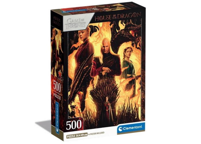 Пазл Дом Дракона, Игра Престолов (Game of Thrones - House of the Dragon Puzzle - 500 pcs.), 500 эл.