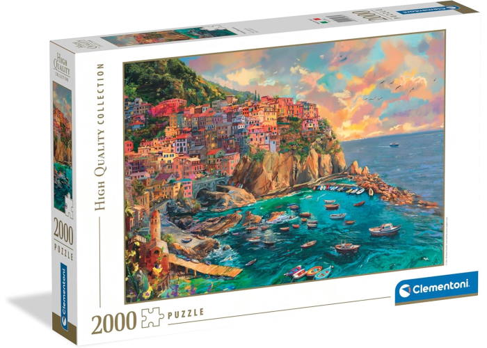 Пазл High Quality Collection: Окрашенная Манарола, Италия (High Quality Collection - Painted Landscape Manarola Puzzle - 2000 pcs.), 2000 эл.