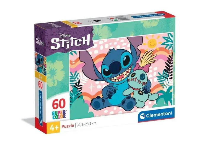 Пазл SuperСolor: Стіч, Disney (SuperСolor - Disney Stitch Puzzle - 60 pcs.), 60 ел. Пазл SuperСolor: Стіч, Disney (SuperСolor - Disney Stitch Puzzle - 60 pcs.), 60 ел.