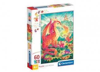 Пазл SuperСolor: Семья драконов (SuperСolor - Dragon Family Puzzle - 60 pcs.), 60 эл. 