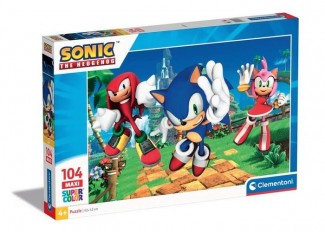 Пазл SuperСolor: Ежик и его команда, Супер Соник (SuperСolor - Sonic Puzzle - 104 pcs.), 104 эл. MAXI