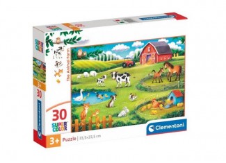 Пазл SuperСolor: Ферма (SuperСolor - The Animal Farm Puzzle - 30 pcs.), 30 эл. 