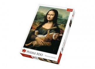 Пазл Мона Лиза с котом, Роб Дэй, 500 эл.