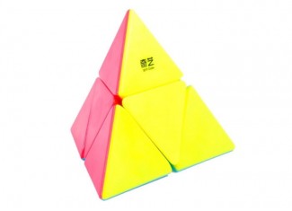Кубик QiYi Пирамидка Рубика 2x2 без наклеек (QiYi Pyraminix 2x2 color Stickerless)