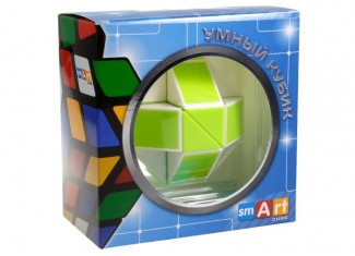 Змейка Рубика бело-зелёная в коробке (Smart Cube Snake White and Green in box)