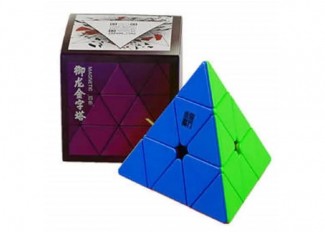Пирамидка Ю-Джи Yulong V2M без наклеек цветной пластик (YJ Yulong Pyraminx V2M Stickerless)