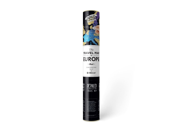 Скретч карта мира Travel Map Black Europe
