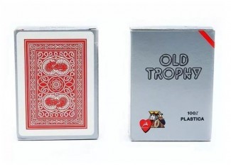 Карти гральні Modiano Old Trophy Moto 100% Plastic (red)