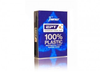 Карты игральные Fournier EPT 100% Plastic Jumbo Index (blue)