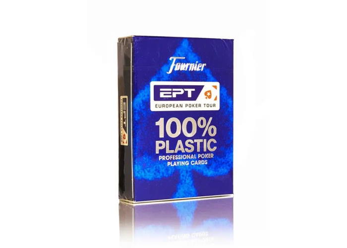 Карти гральні Fournier EPT 100% Plastic Jumbo Index (blue)