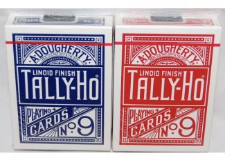 Карты игральные Tally-Ho Fan Back Standard Index (red, blue)