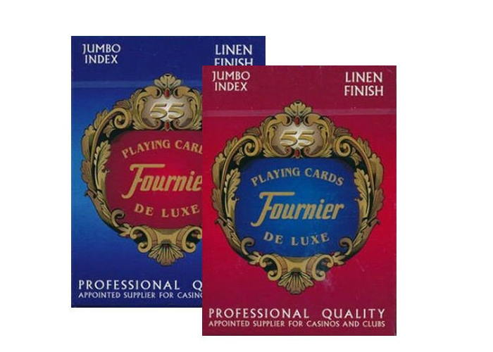 Карти гральні Fournier 818 Linen Finish Jumbo Index (red, blue)