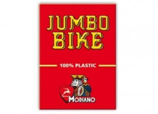 Карты игральные Modiano Bike Trophy 100% Plastic Jumbo Index (red)
