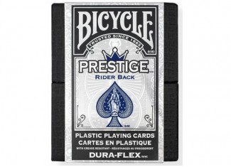 Карты игральные Bicycle Prestige 100% Plastic Dura-Flex (blue)