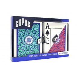 Карты игральные Copag 1546 Plastic Jumbo Index Red/Green Double Deck (2 колоды)