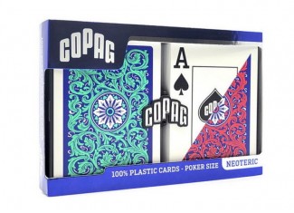 Карты игральные Copag 1546 Plastic Jumbo Index Red/Green Double Deck (2 колоды)