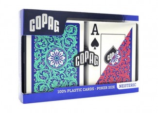 Карты игральные Copag 1546 Plastic Standard Index Red/Green Double Deck (2 колоды)